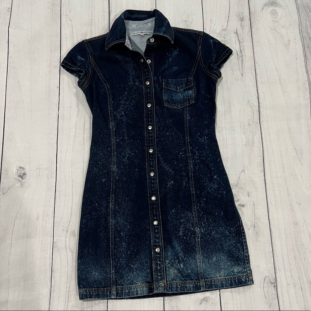 Tommy Hilfiger Bleached Jean Dress Size 2